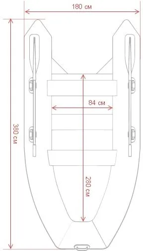Надувная лодка GLADIATOR E380S