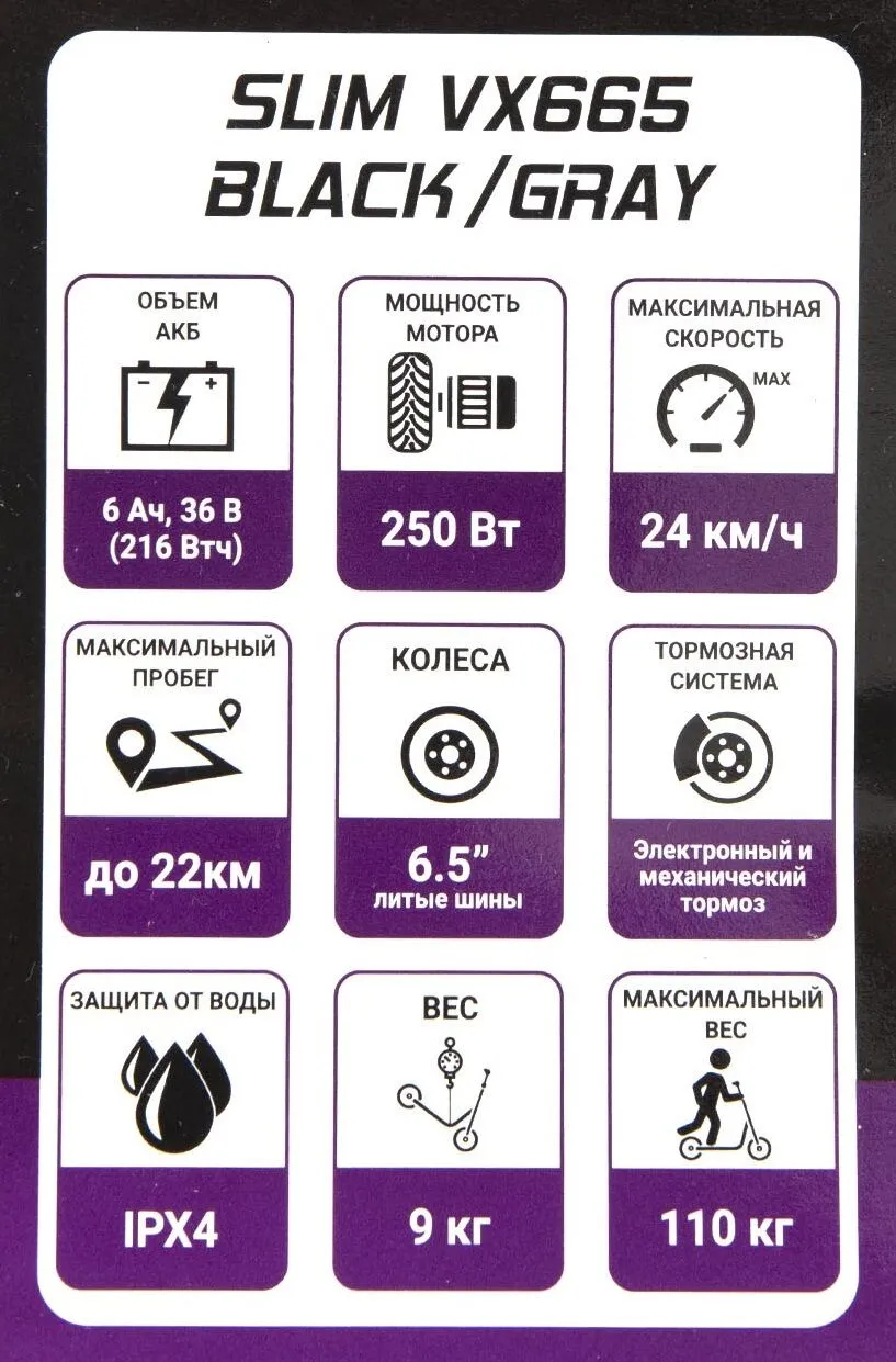 Электросамокат HIPER Slim VX665 (2022)