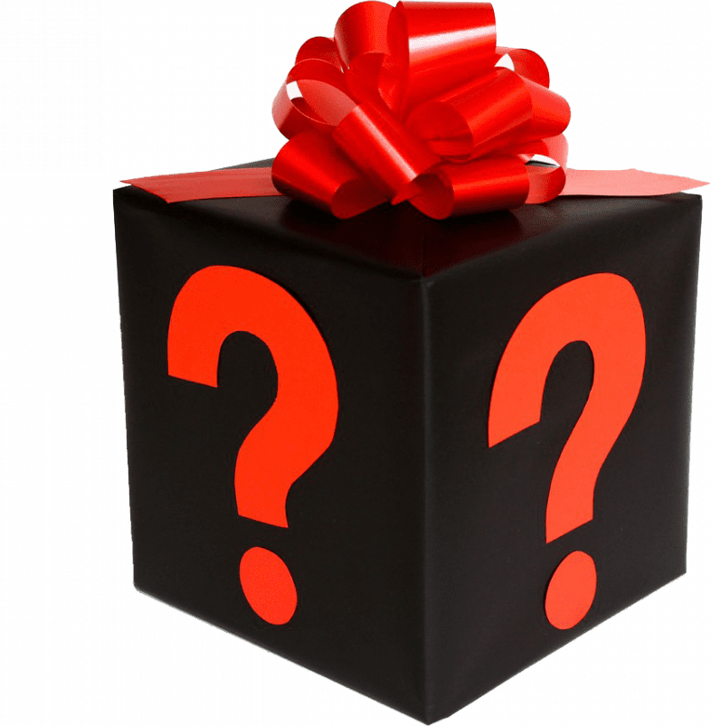Знак сюрприз. Подарок сюрприз. Секретный подарок. Тайный подарок. Черный ящик.