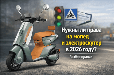 Нужны ли права на мопед и электроскутер в 2026 году: разбор правил