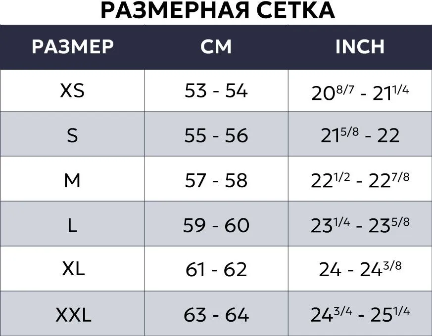 Размерная сетка AVM