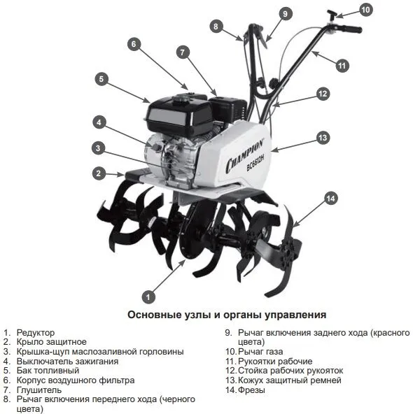 Мотокультиватор Champion ВC6612H
