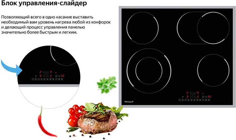 Электрическая варочная панель Weissgauff HV642BS