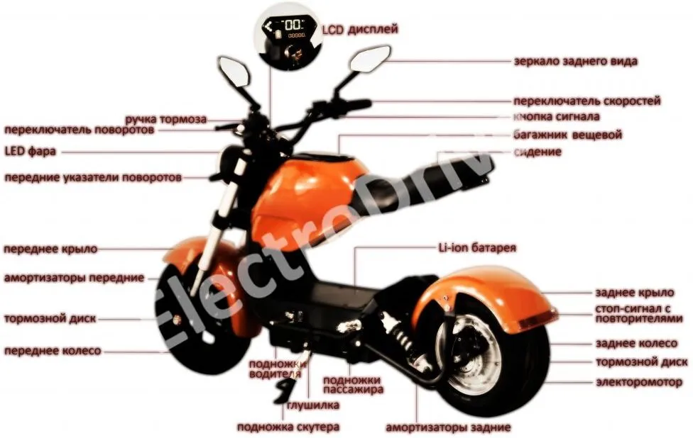 электроскутер citycoco smd z10