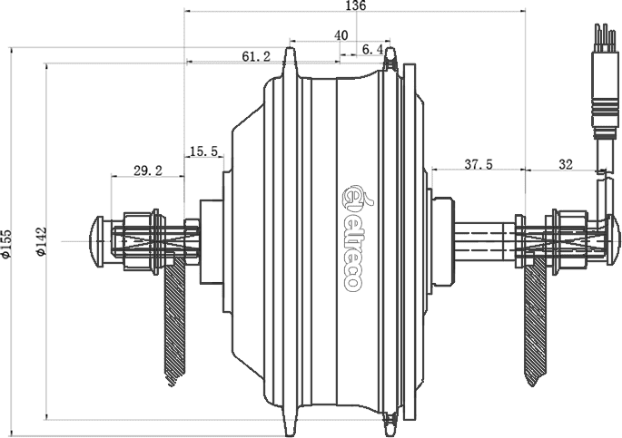 Комплект Eltreco 48V 500W LCD 26