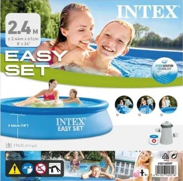 Надувной бассейн Intex Easy Set / 28108NP (244x61 с фильтром и насосом)