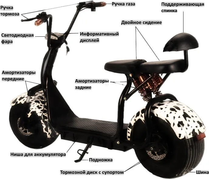 Электроскутер Citycoco SMD 301