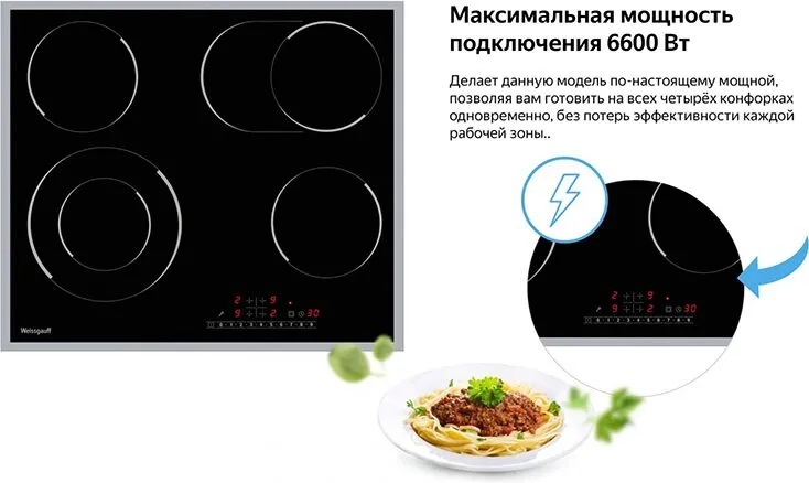 Электрическая варочная панель Weissgauff HV642BS
