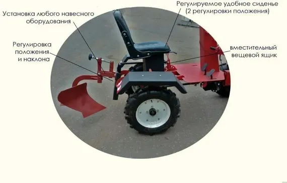 Минитрактор на базе мотоблока МТЗ с двигателем Weima купить в Беларуси