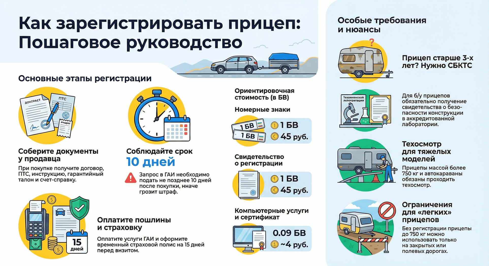 Регистрация автоприцепа - Памятка