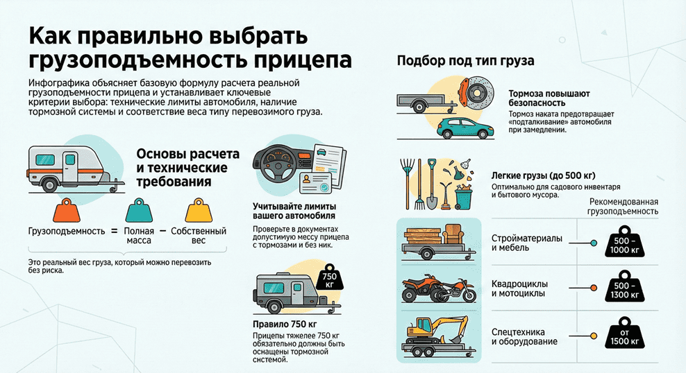Как выбрать грузоподъемность инфографика