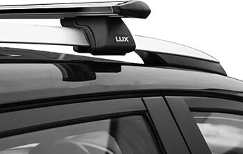 Багажник Kia Rio IV X-line с дугами 1,2 м аэро-трэвэл (82 мм) черными для а/м с рейлингами